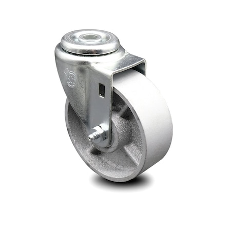 Service Caster 4 Inch Semi Steel Wheel Swivel Bolt Hole Caster SCC-BH20S415-SSR